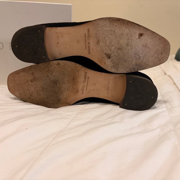 Manolo Blahnik studded Oxford brogues in black suede, authentic with box and tag - Picture 8 of 16